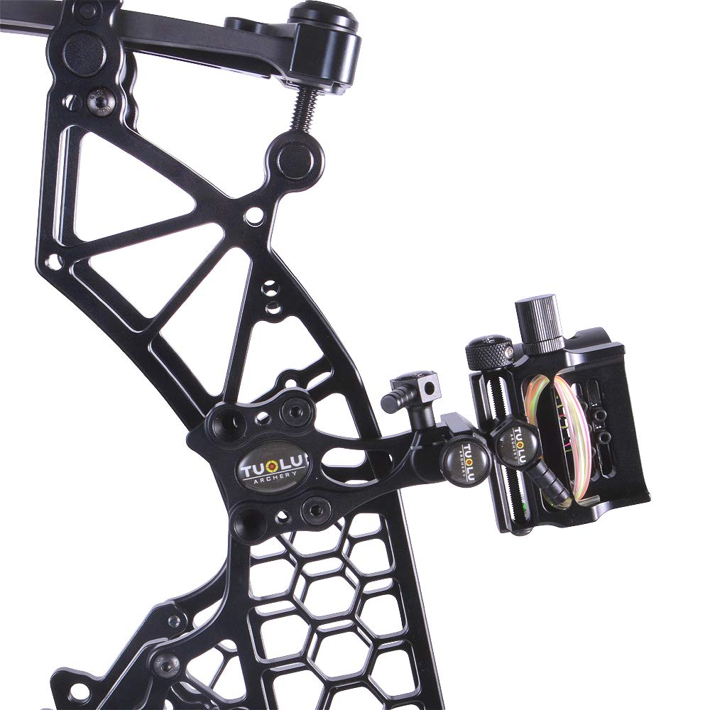 AMEYXGS Tiro con L'Arco Bow Sight Mirino per Arco Composto 5 Pin Vista Mirini Regolabile Mancino e Destrorso