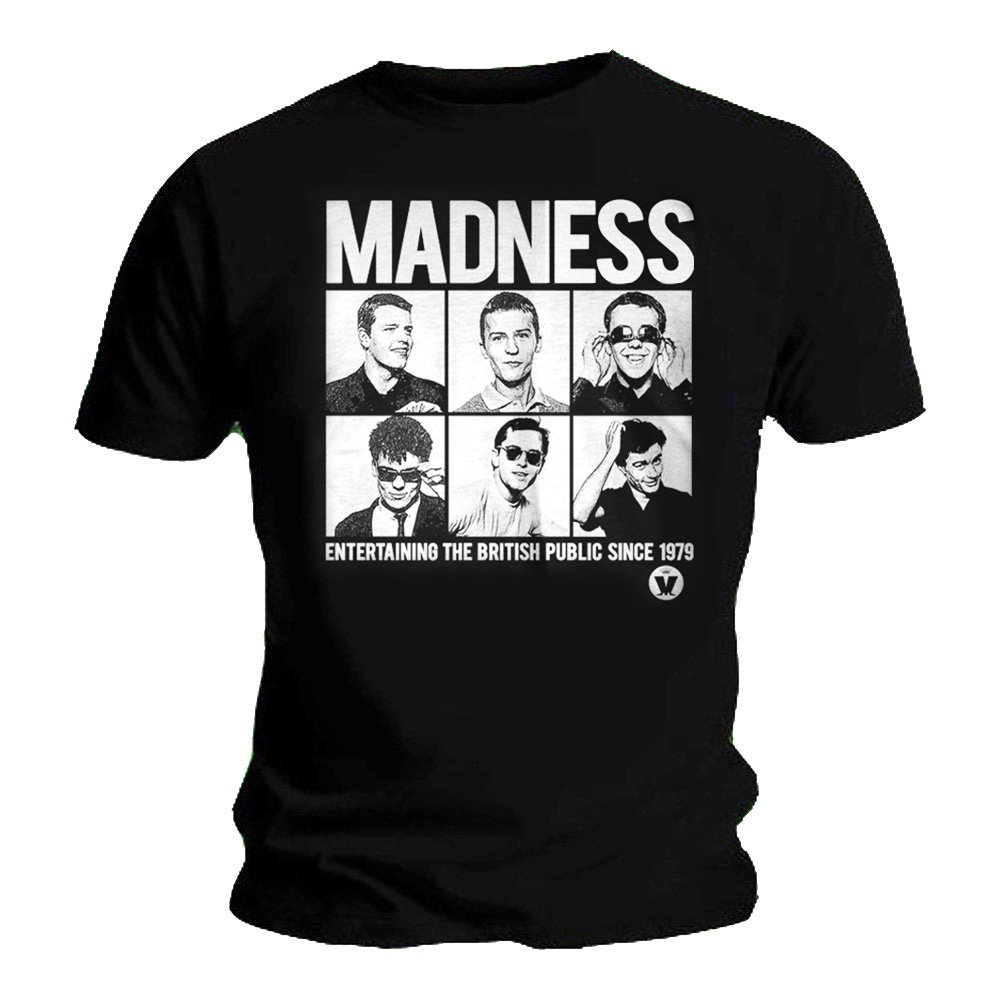 Official T Shirt MADNESS Ska Band 'Entertaining Since 1979' L