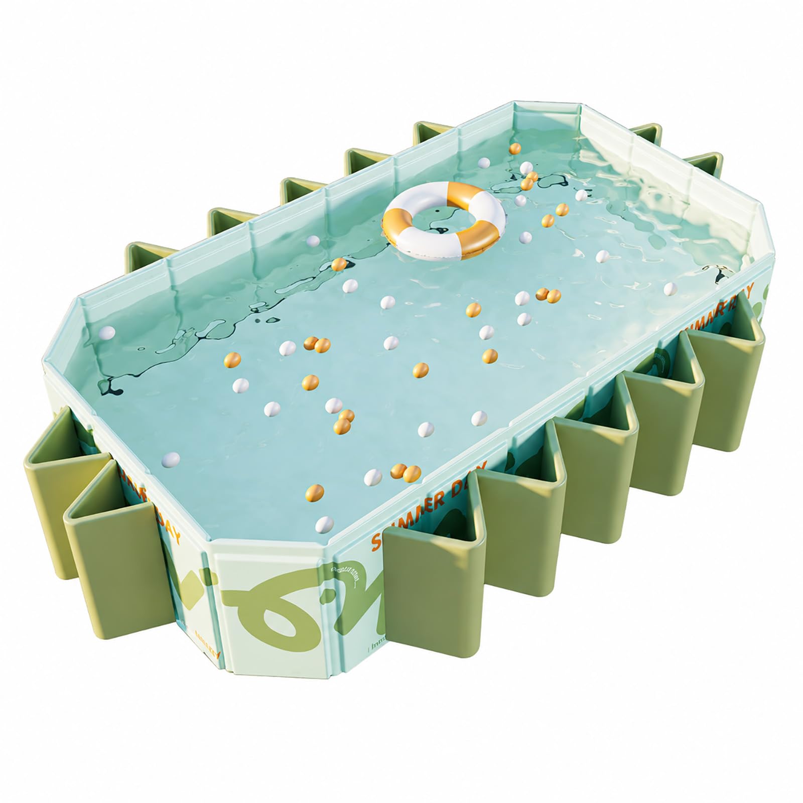 Grande Piscina Fuori Terra Rettangolare Familiare da Giardino | Piscina Rigida Non Gonfiabile con Pareti Stabili per Bambini e Adulti(310cm/122in)