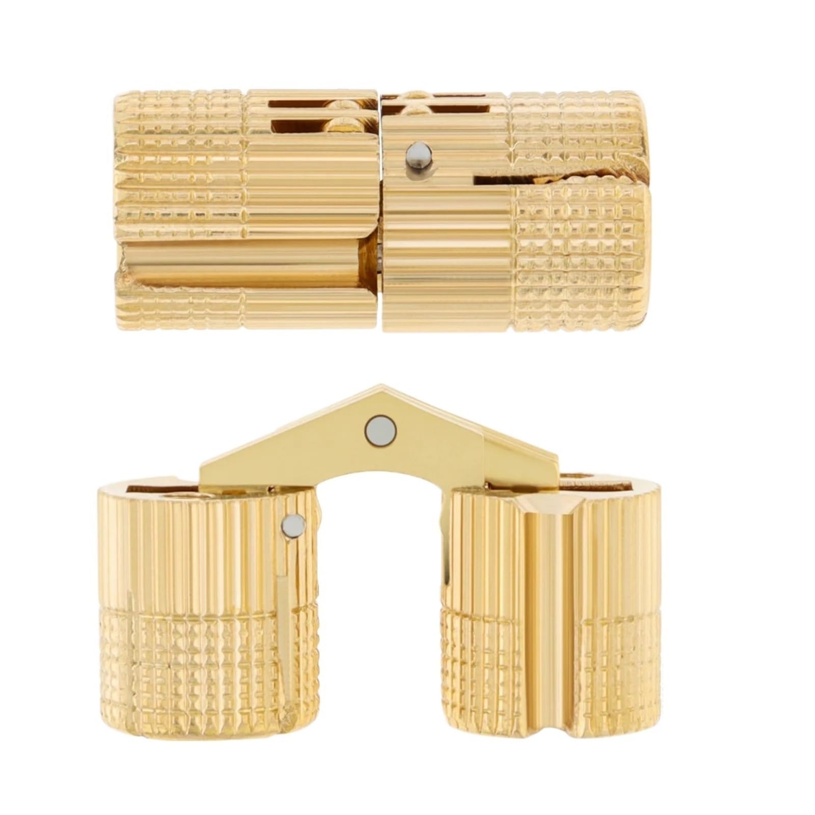 Kdhcvkz 12Mm 8Pcs 8/10/12/14/16Mm 180 Degree Hinges Brass Concealed Furniture Hinges(12Mm)