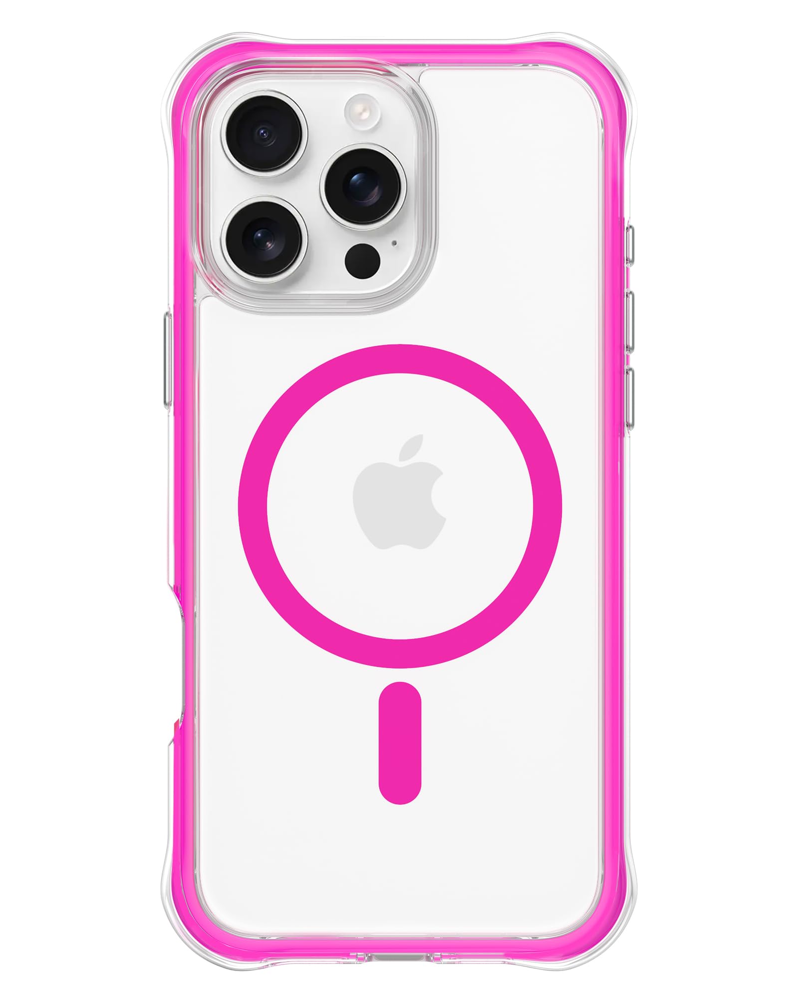 ORNARTO Air Case for iPhone 16 Pro Max 6.9'',Compatible with MagSafe,Clear Military-Grade Drop Protection Phone Cases Cover for Phone 16 Pro Max 6.9 inch-Hot Pink