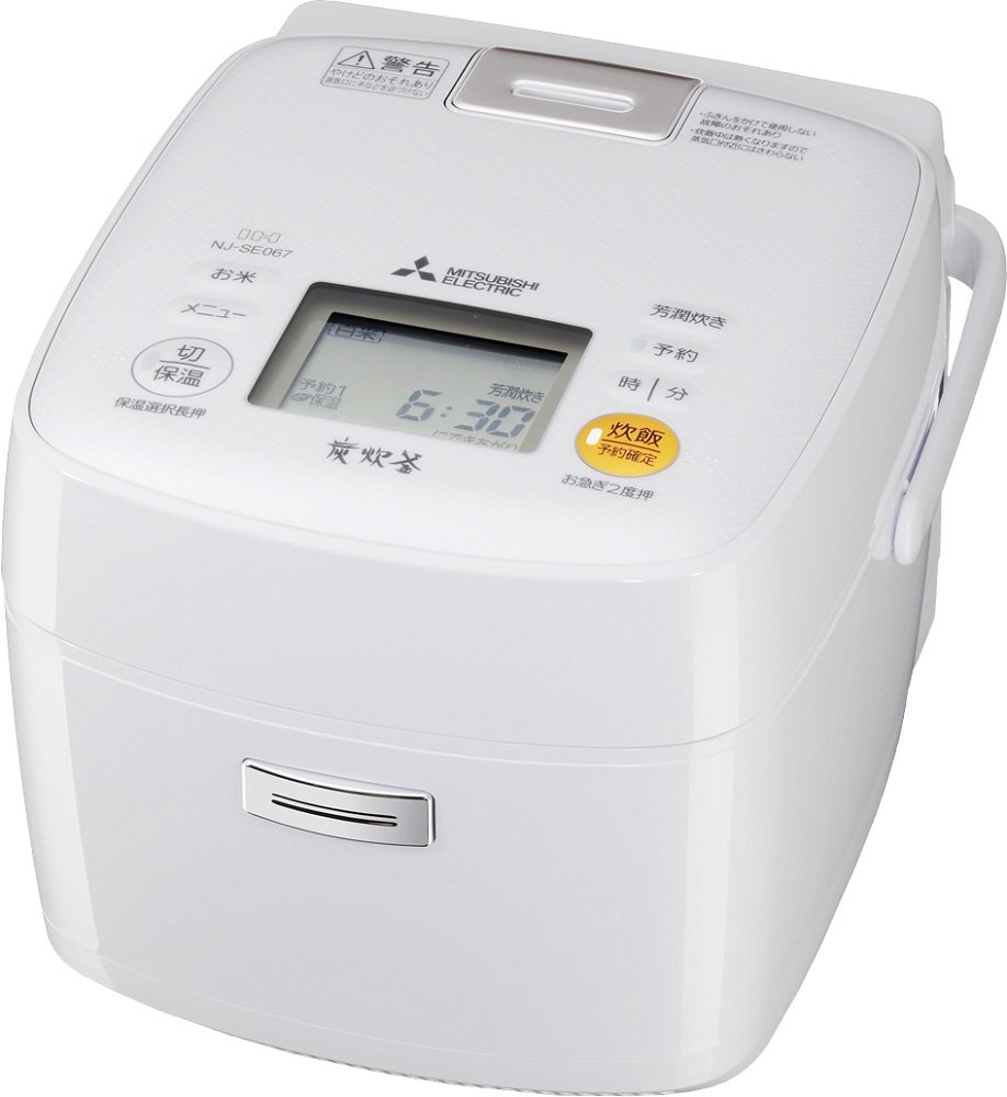 Amazon | 三菱電機 IHジャー炊飯器 備長炭 炭炊釜 3.5合炊き ピュア 