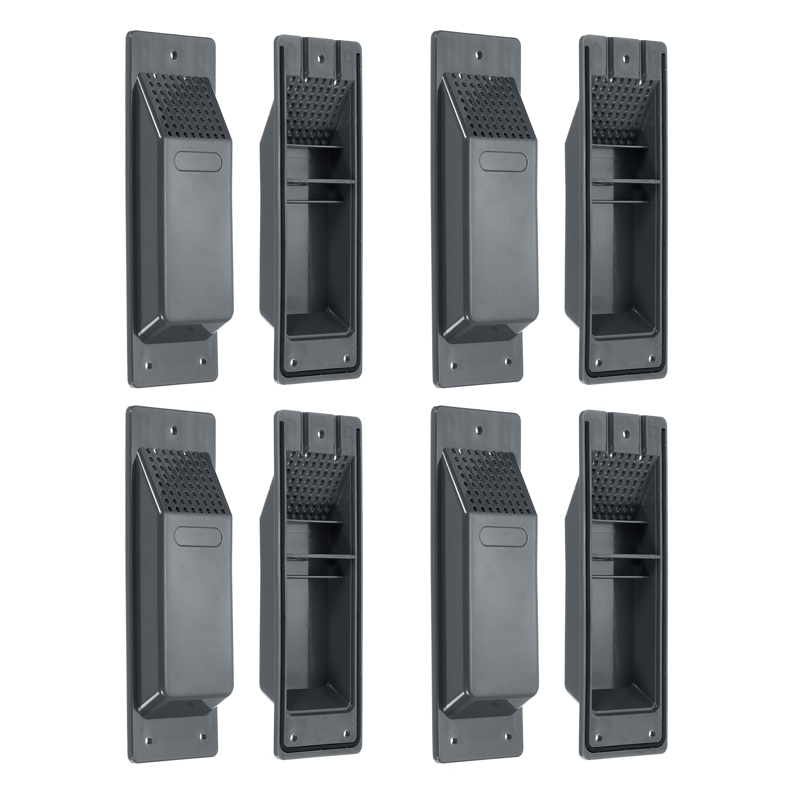 PATIKIL 8 Inch Shipping Container Air Vent, 8 Pack Cross Flow Ventilation Vent Kit Reduce Heat Humidity for Shipping Container Trucks Cargo Spaces, Dark Gray
