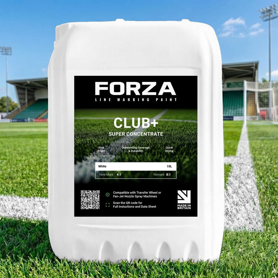FORZA Grass Field Line Marking Paint Concentrates [Club+] | 2.64GL - 33lbs | Premium Grade, Weather-Resistant Formula - Compatible with Wheel & Spray Machines - Pack of 1, 3, 5 (White, Pack of 1)