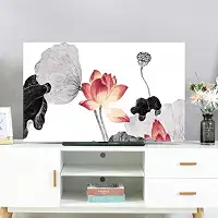 Capa de TV Protetores de Tela de TV Padrão Colorido Multitamanho Tela de TV Universal Decorativa para LCD LED Antiderrapante Capa de Poeira Quarto Sala de Estar Decoração-Flor 4||32 polegadas