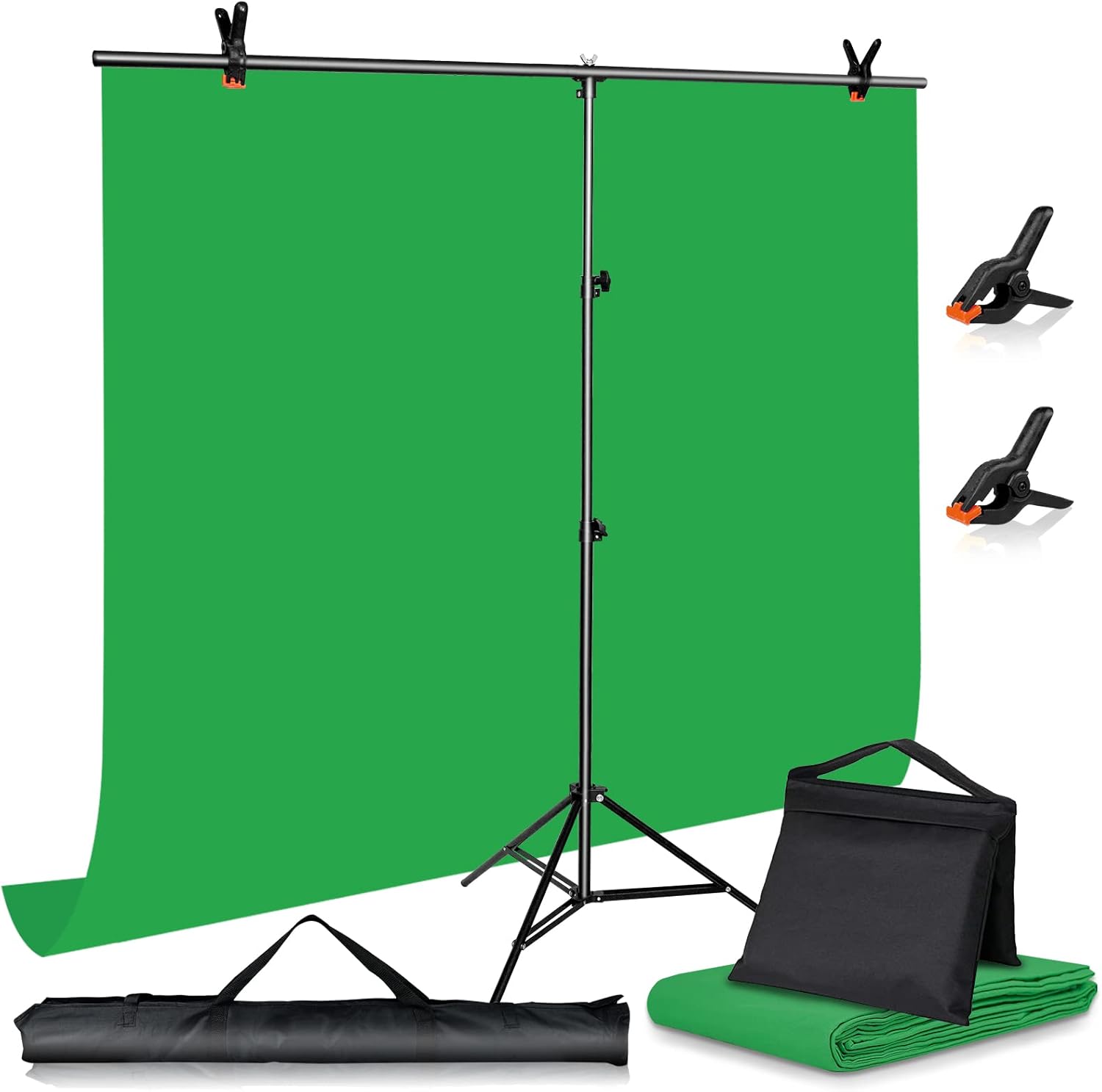 Acooday T Shape Green Screen Backdrop with Stand Kit 5 X