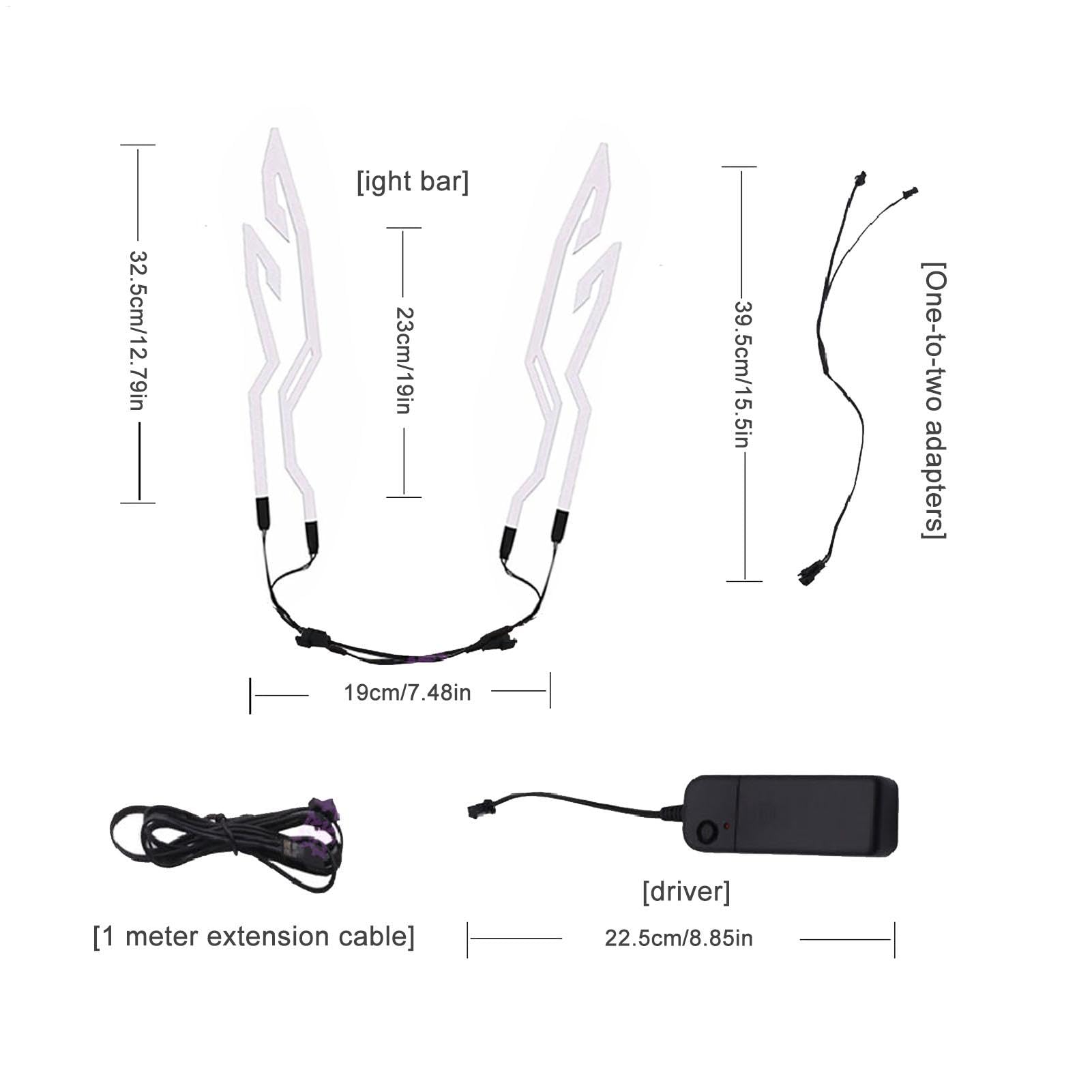 Luce per caschi Moto da Bicicletta, Striscia LED per caschi, Adesivo Luminoso per caschi a 3 modalità Segnale di Guida, Luce per caschi Moto per la Guida Notturna di Sicurezza, per biciclet