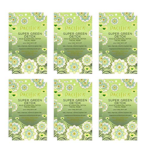 Pacifica Super Green Detox Facial Mask, 12Count