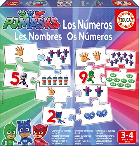 Puzzle aprendo los números con PJMasks