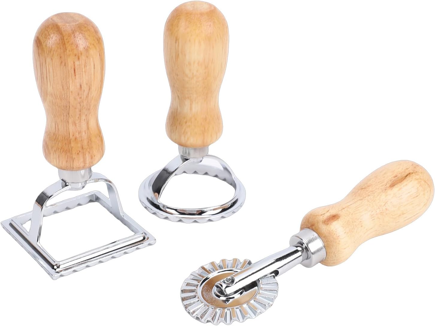 Pasta Making Tools Kit, Multifunctional Wooden Pasta Roller, Stainless Steel Dumpling Maker with Kitchen Tools, Ideal for Home Cooking, Baking & Pastry