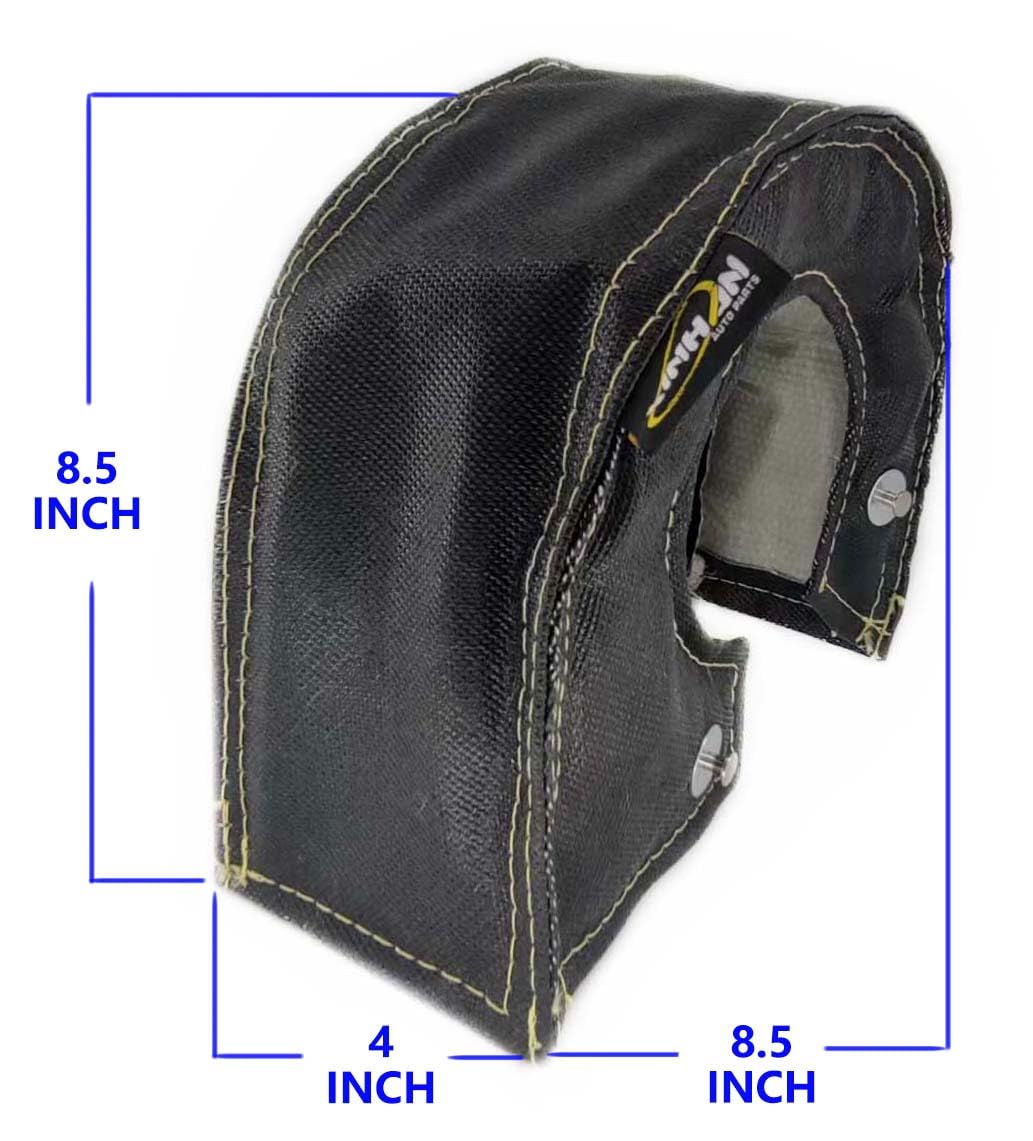 SWI Parts T4 Fiberglass Turbo Shield Turbo Blanket High Temperature (Black)