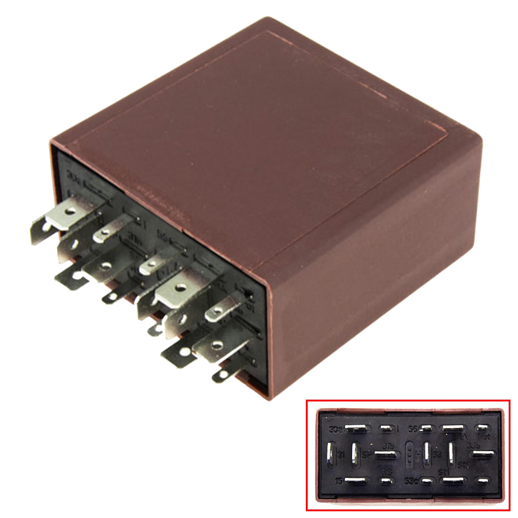 Partsline Relais Commande d'Essuie-Glace compatible avec A2, A3, A4, A6, A8, TT, Leon, Toledo 2, Octavia, Bora, Golf 4, Passat B5/B5.5 - Équivalent à 4B0955531A 4B0955531C 4B0955531E