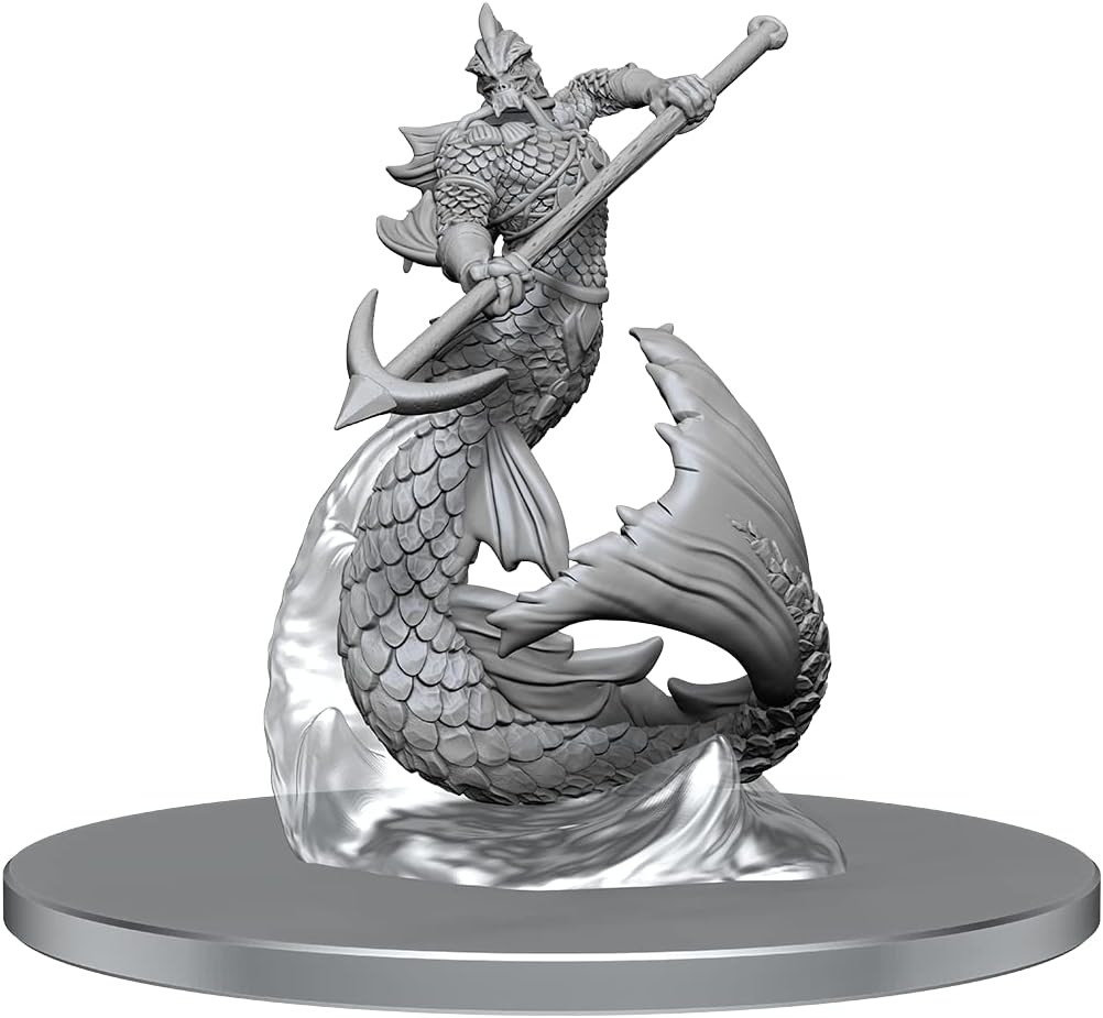 D&D Nolzur's Marvelous Miniatures: Merrow | WizKids Unpainted Dungeons and Dragons Miniatures image 3