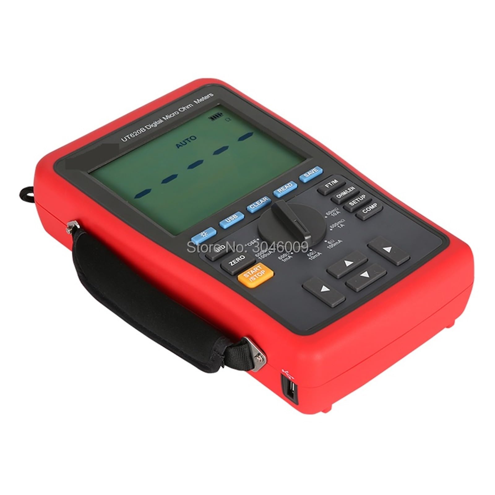 Tester Elektryczny, UT620B DC Tester Niskiej Rezystancji, Czteroprzewodowy Pomiar, Przechowywanie Danych, Pas Transferowy USB, Podświetlenie
