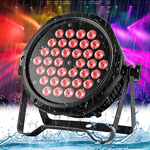 Led Stage Lights Ip67 Waterproof Par Lights, 180W Rgbw 4-In-1 High Power Holdlamp Outdoor Uplights For Events With Dmx Control Sound Activated For Party Bar Church Dj Wedding Live Show #TOP12