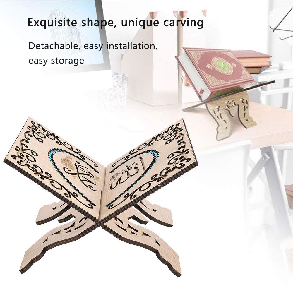 Porta Corano In Legno - Supporto Elegante Per Libri Sacri, 29,2 Cm, Perfetto Per Casa O Ufficio - Foto 6