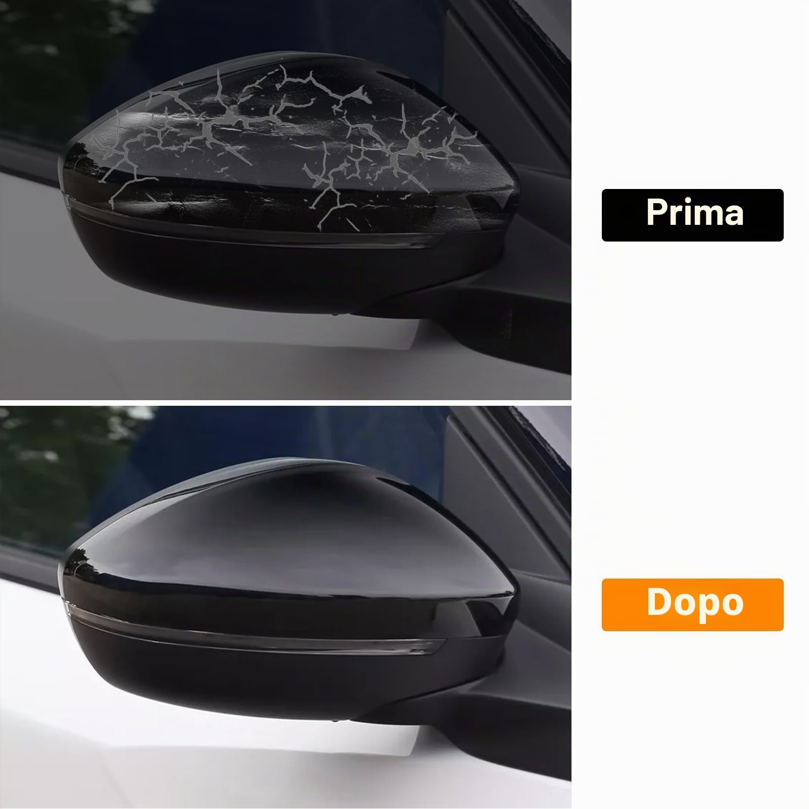TTCR-II 2 PCS Calotte Specchietti Compatibile con Peugeot 208 Copri Specchietti 2012 2013 2014 2015 2016 2017 2018 2019 Calotta Specchietto 208 Peugeot Copri Specchietto (Nero brillante)