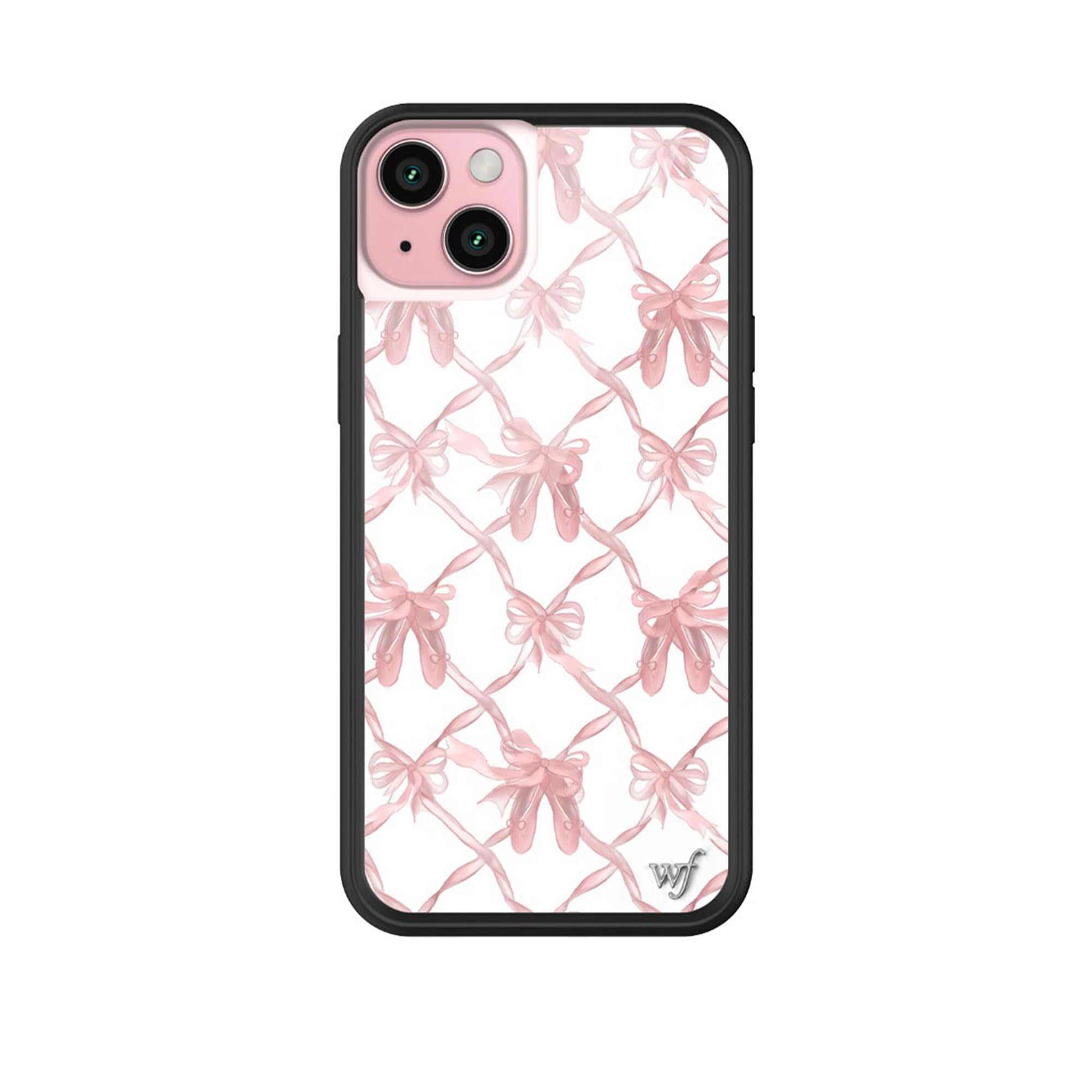 Wildflower Cases - On Pointe Case, Compatible with Apple iPhone 15 Plus | Cute, Trendy, Coquette, Pink Bows, Ballet Slippers - Protective Bumper, 4ft Drop Test Certified, Women Owned Small Business