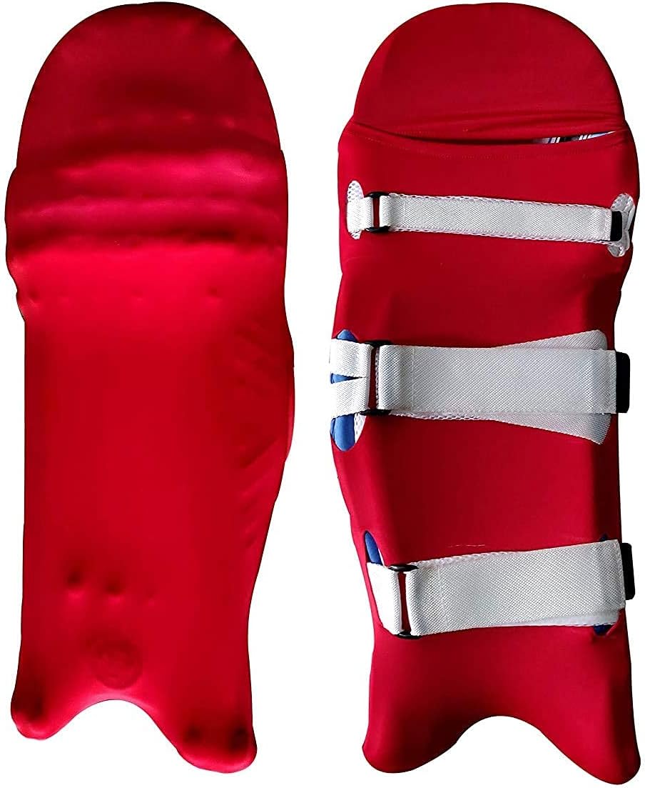 Colored Cricket Batting Pads Covers, Leg Guards Clads, Protection from Ball Scratches and dust (Red)