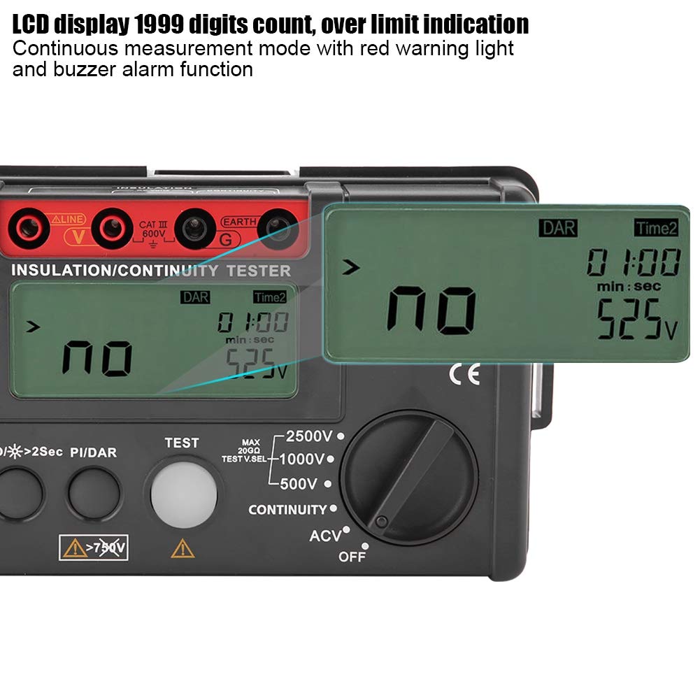 Digital Resistance Ground Earth Tester UT501A 1000V Insulation