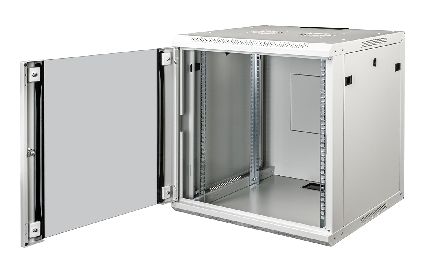 CO1906UPH - Armadio rack 19" 6 unita' da muro per reti mm (a)380 x (l)600 x (p) 450 mm colore grigio porta vetro