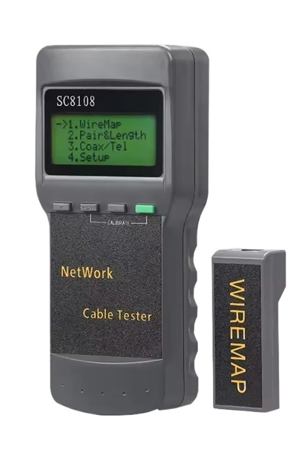 Comprobador de red portátil SC8108 con pantalla LCD y cable telefónico LAN RJ45