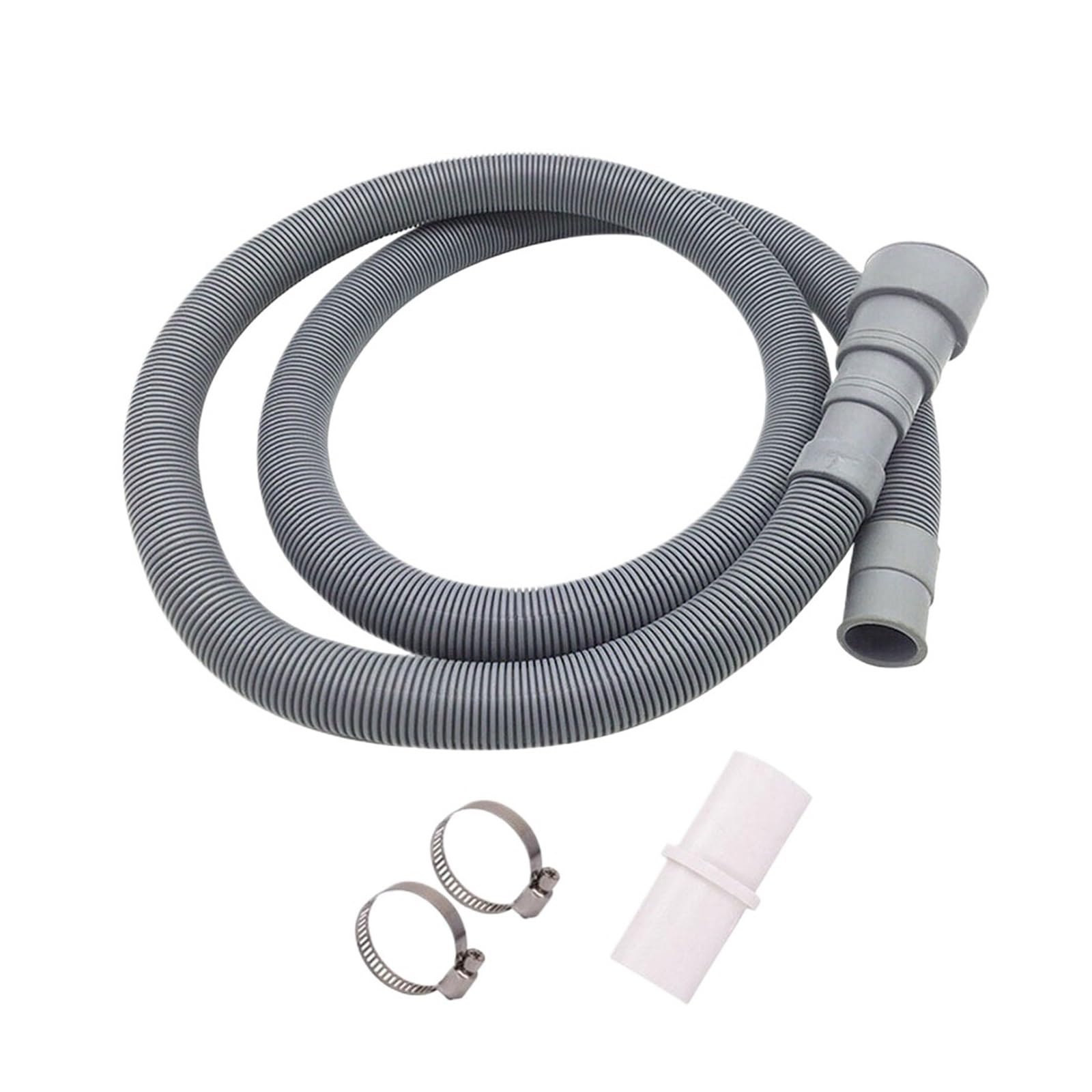 Set Tubo Di Prolunga Da 70/150/200 Cm Con Morsetti, Compatibile Con Lavatrice, Lavastoviglie(200CM)