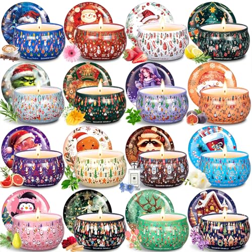 RDDAIPE Velas Aromáticas 16 Piezas, Cera de Soja Velas Perfumadas...