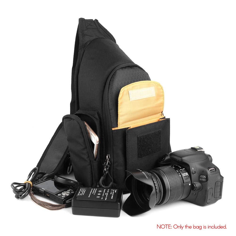 Borsa a tracolla per fotocamera SLR DSLR Fotografia Gear Impermeabile Anti-Shock Imbottitura Custodia con Tasche Laterali Tessuto di Nylon Accessorio Petto