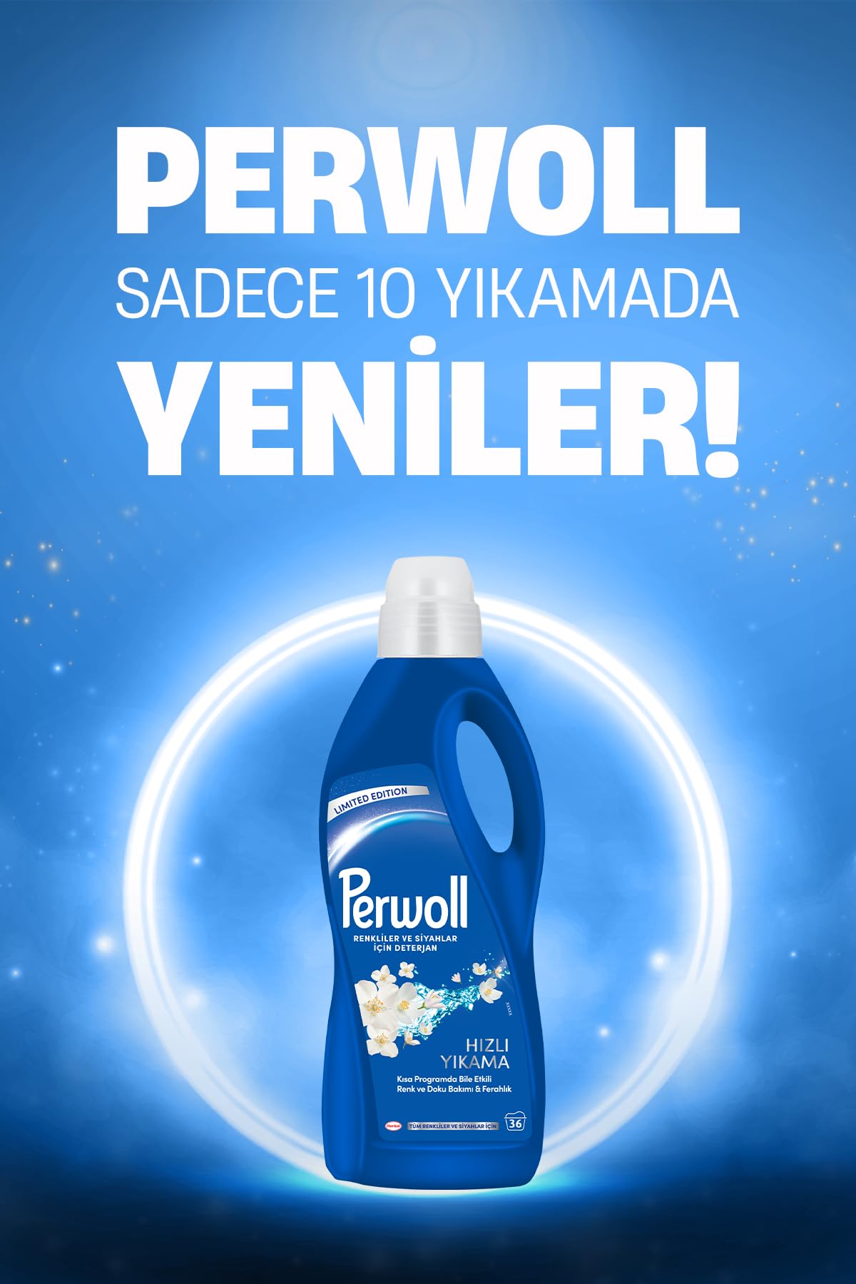 Perwoll Hassas Siyahlar Ve Renkliler İçin Hızlı Yıkama Sıvı Çamaşır Deterjanı 2 L