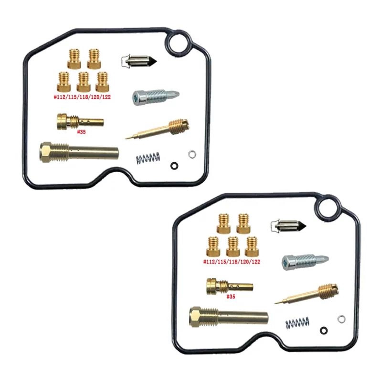 Revisione Riparazione Kit Di Riparazione Carburatore Per Moto Per Kawasaki W650 BJ650 1999-2006, Parti Ricambio Per La Ricostruzione Del Motore W BJ 650 Carburatore Ricostruzione Kit(SET 1)
