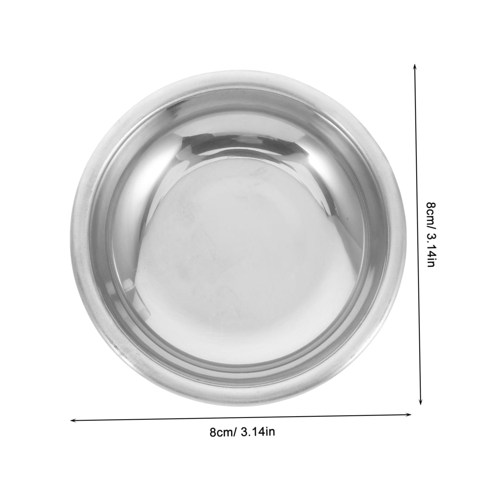 FUNOMOCYA 24 Pcs Stainless Steel Plate Silver Serving Bowl Appetizer Plates Overnight Oats Jar Side Dishes Sauce Cups Steel Food Bowl Spice Bowls Food Containers with Lids Seasoning Dish