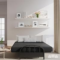 Vista 4 de Milliard Colchón de futón de espuma viscoelástica - Tamaño completo (marco no incluido) (negro), 71" x 52" x 6