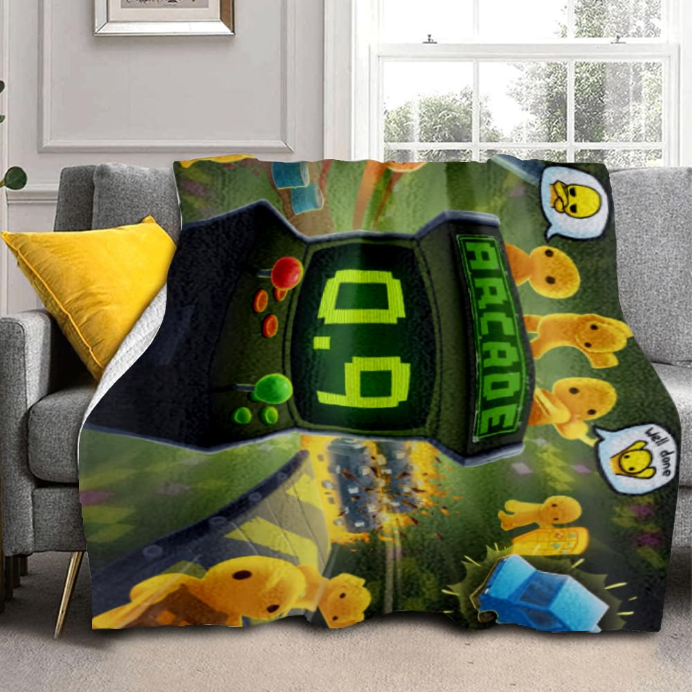 Axolotl Wobbly Life Blanket Boys Wobbly Life Throws Blanket - Soft Lightweight Plush Cozy (D,L: 50in x 80in)
