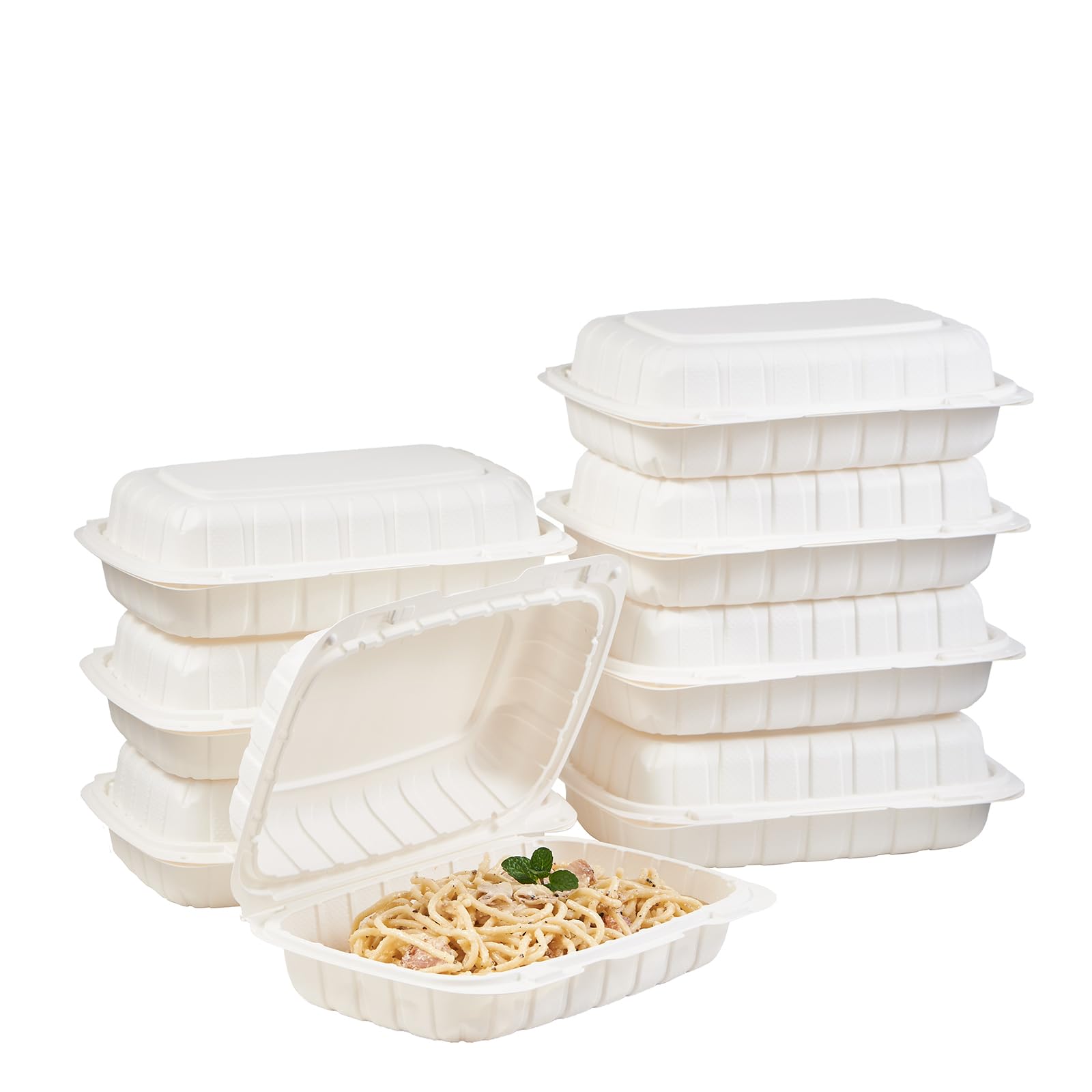 Photo 1 of FULING 50-Pack Plastic Clamshell Food Containers