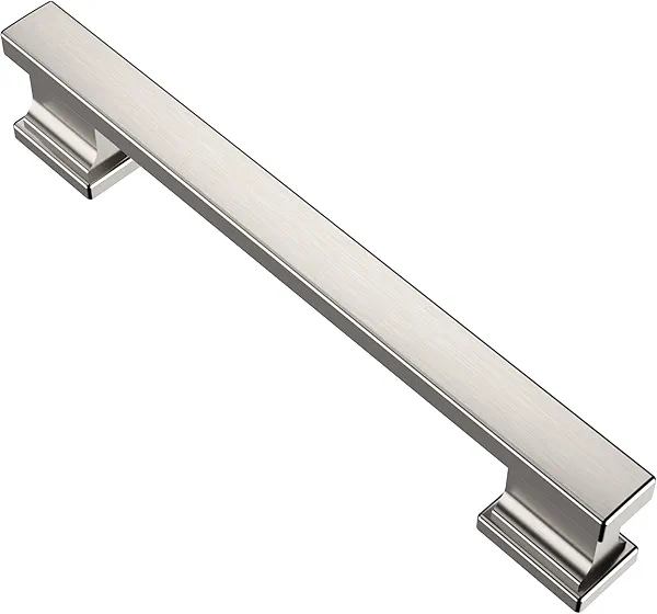 Alzassbg 10 Pack Brushed Satin Nickel Cabinet Pulls, 5 Inch(128mm) Hole Centers Kitchen Cabinet Handles for Cabinets and Drawers AL3061SN