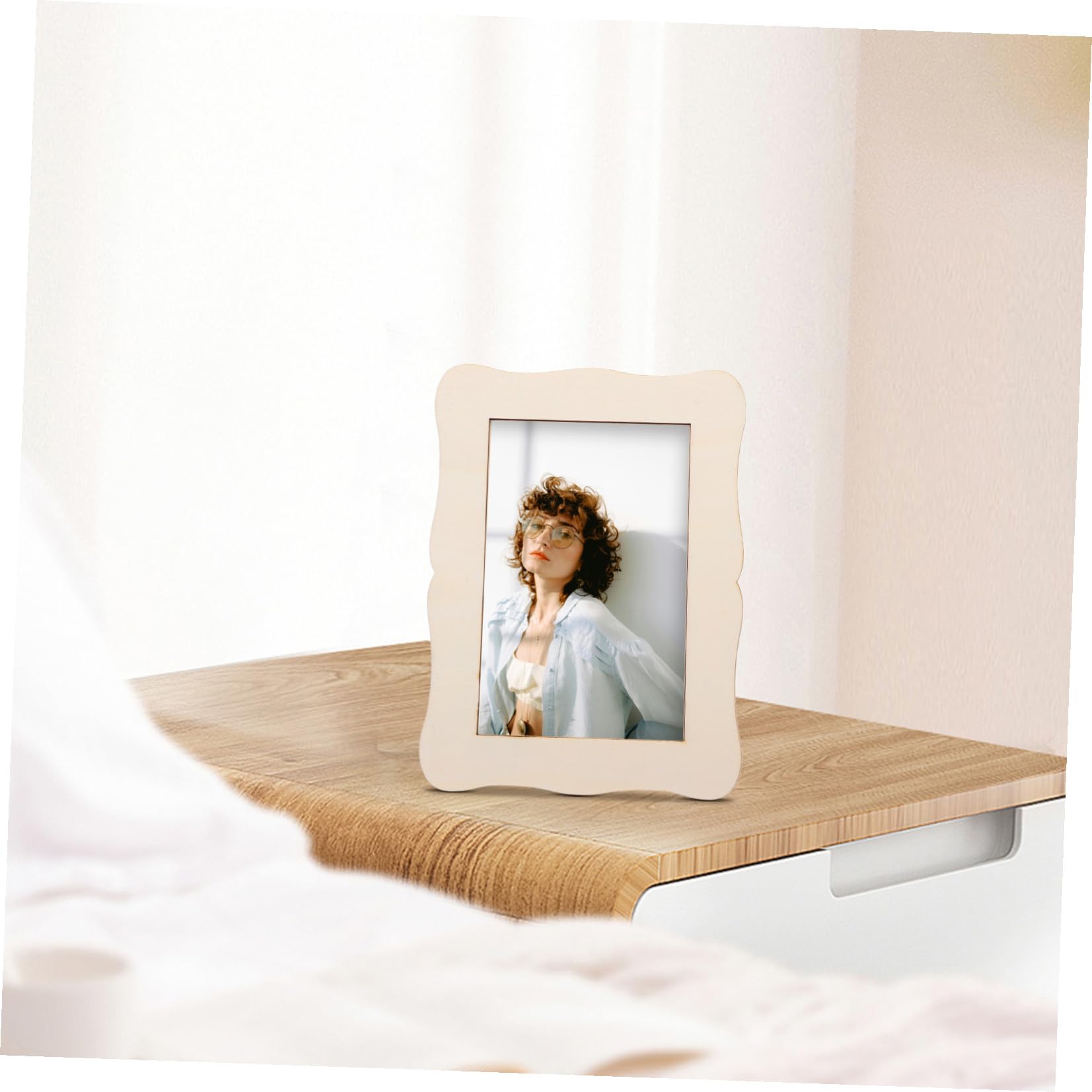 Set 15 Pezzi di Cornici in Legno per Foto Fai da Te | Kit per Artigianato, per Disegno e Progetti Artistici, Finitura Grezza da Colorare