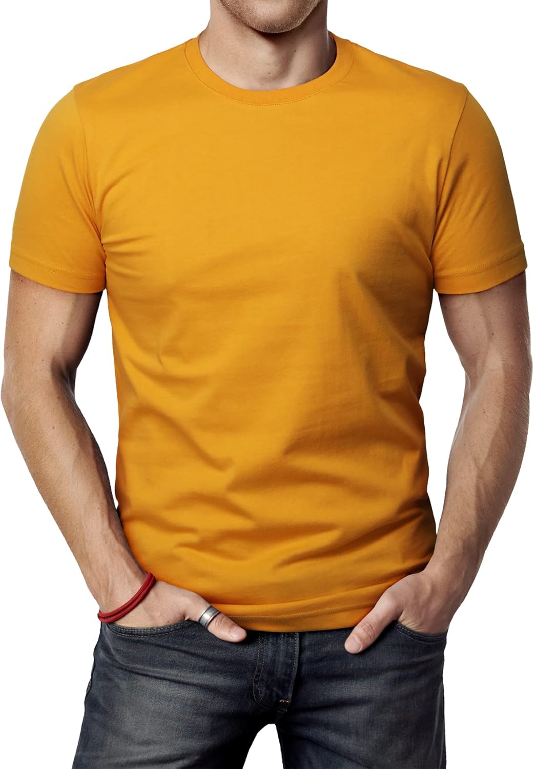 H2H Mens Casual Slim Fit Short Sleeve T-Shirts Soft Lightweight V-Neck/Crew-Neck Size XS to 3XL - Image 2