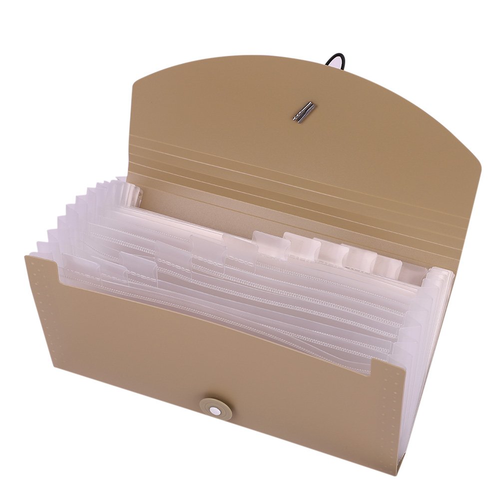 A4 Expanding File Folder - Accordion Document Organizer With Index