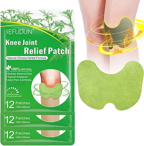 Flexiknee Parches naturales para la rodilla, 36 parches de alivio de rodilla, parches de larga duración para músculos y articulaciones (3)