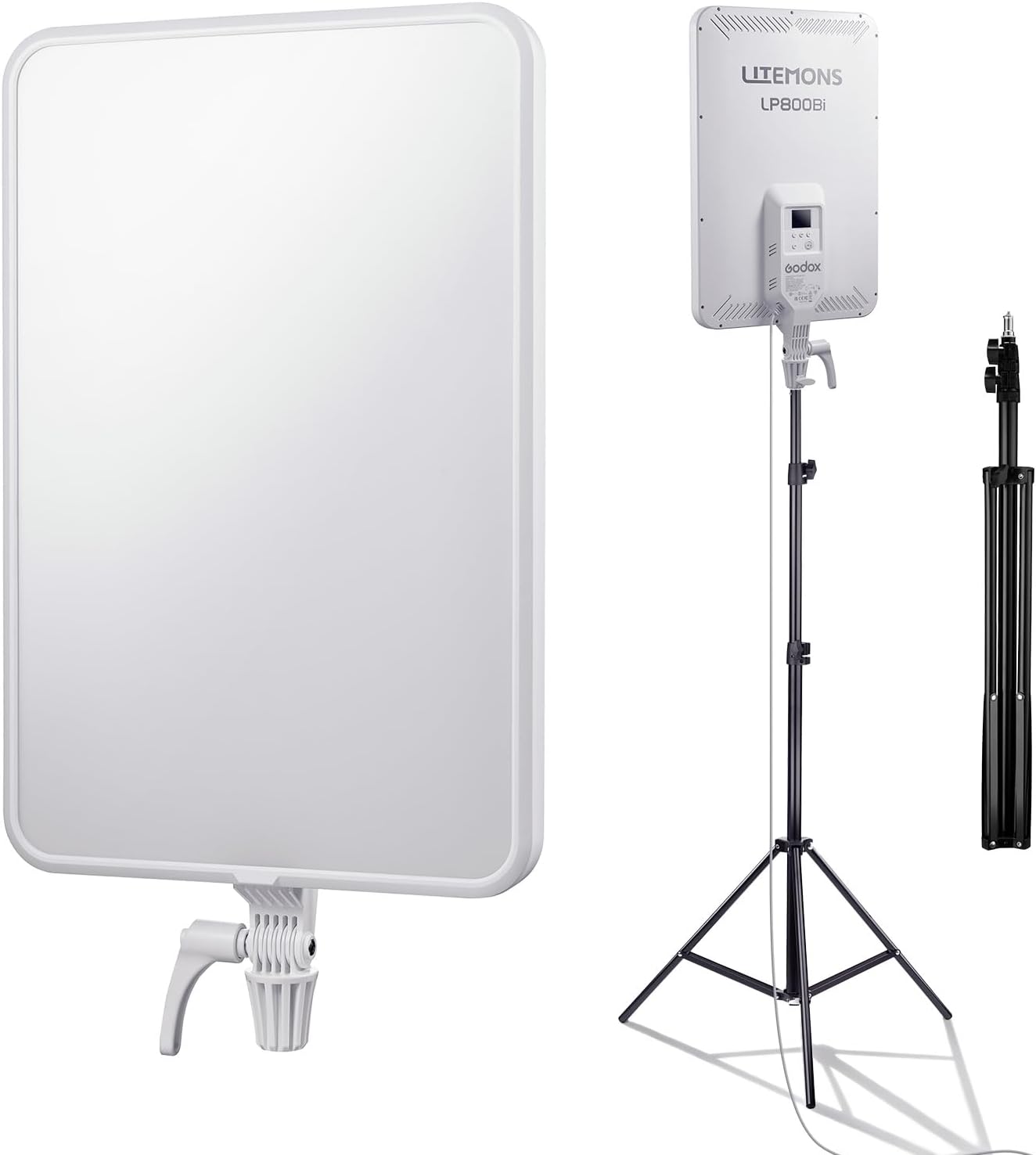 Godox LP800Bi 85W Bi-Color LED Video Light w/Stand, 2800K-6500K, 0-100% Dimmable LED Panel Light, 180°Adjustable Angle, APP Control, CRI96+ TLCI98+, Studio Soft Light for Video Photography