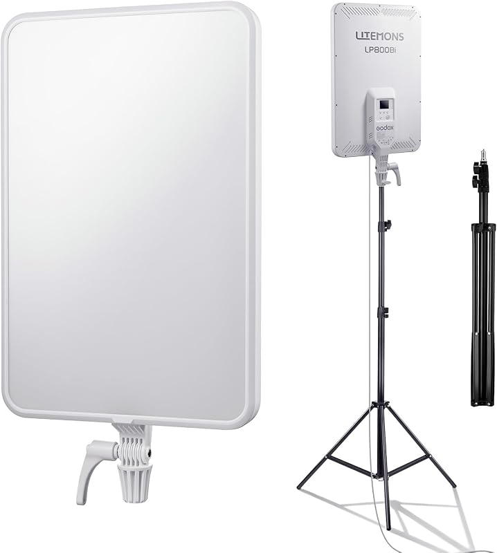 LP800Bi 85W Bi-Color LED Video Light w/Stand, 2800K-6500K, 0-100% Dimmable LED Panel Light, 180°Adjustable Angle, APP Control, CRI96+ TLCI98+, Studio Soft Light for Video Photography