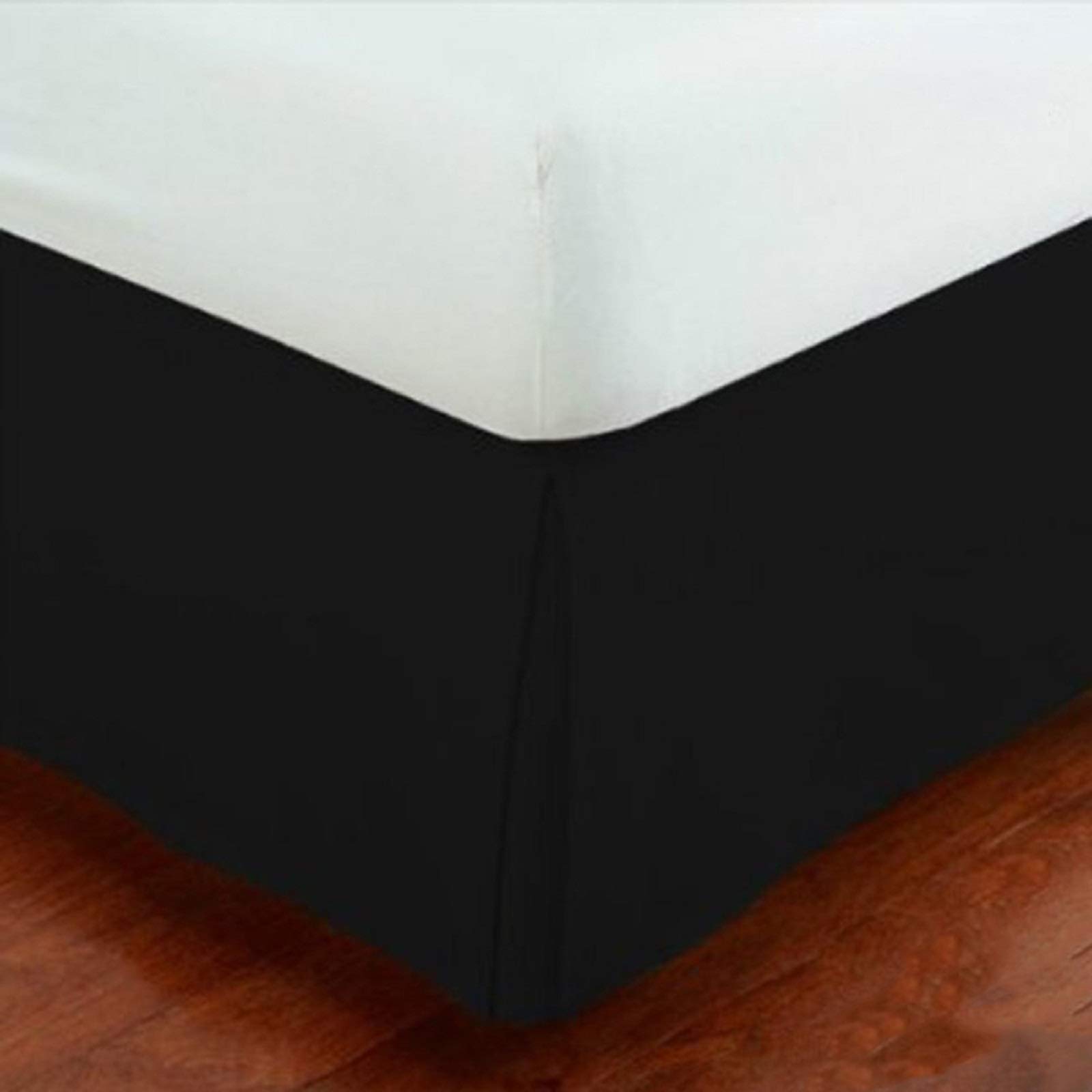 Fancy Collection Full Size Easy Care Tailored Microfiber 14-inch Bed Skirt Solid Black by Fancy Linen-image-40