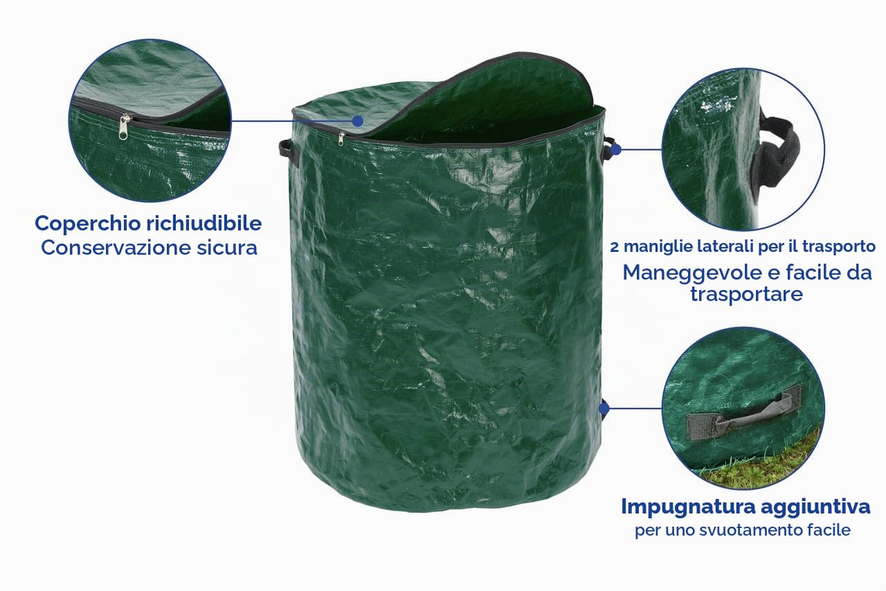 Maximex Multi-Abfall-Sack XXL, Polipropilene, 67 x 78 x 67 cm, Verde muschio