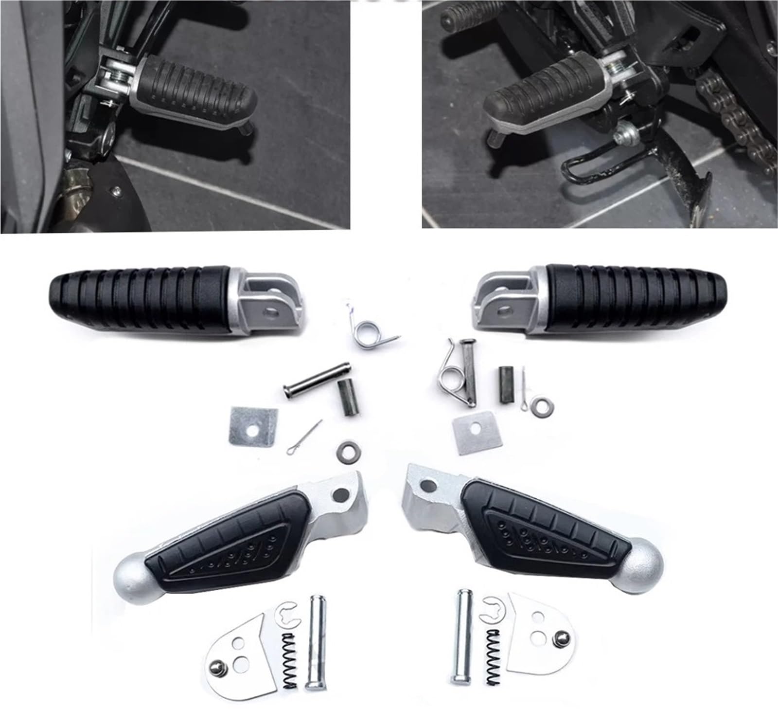 Poggiapiedi Moto Per Benelli Per Leoncino 250 BJ250 Supporto Pedale Staffa Poggiapiedi Moto Anteriore Posteriore Motorcycle Pedane(Anteriore destro)