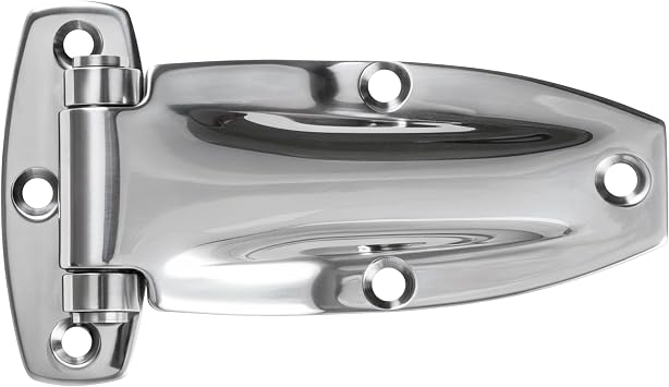Lonffery Trailer Door Hinge, Heavy Duty Stainless Steel Enclosed Trailer Door Hinge for Flush Doors, Rustproof & Durable, Easy Install for RV, Cargo Trailer, Toolbox