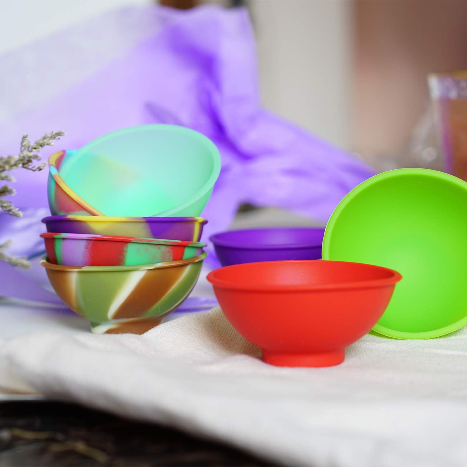 Kingro 20-Pack Mini Silicone Pinch Bowls, 1.75 Ounce Prep & Serve Bowls for Condiments, Dips, Snacks, DIY Crafts, Game Bits : Home & Kitchen