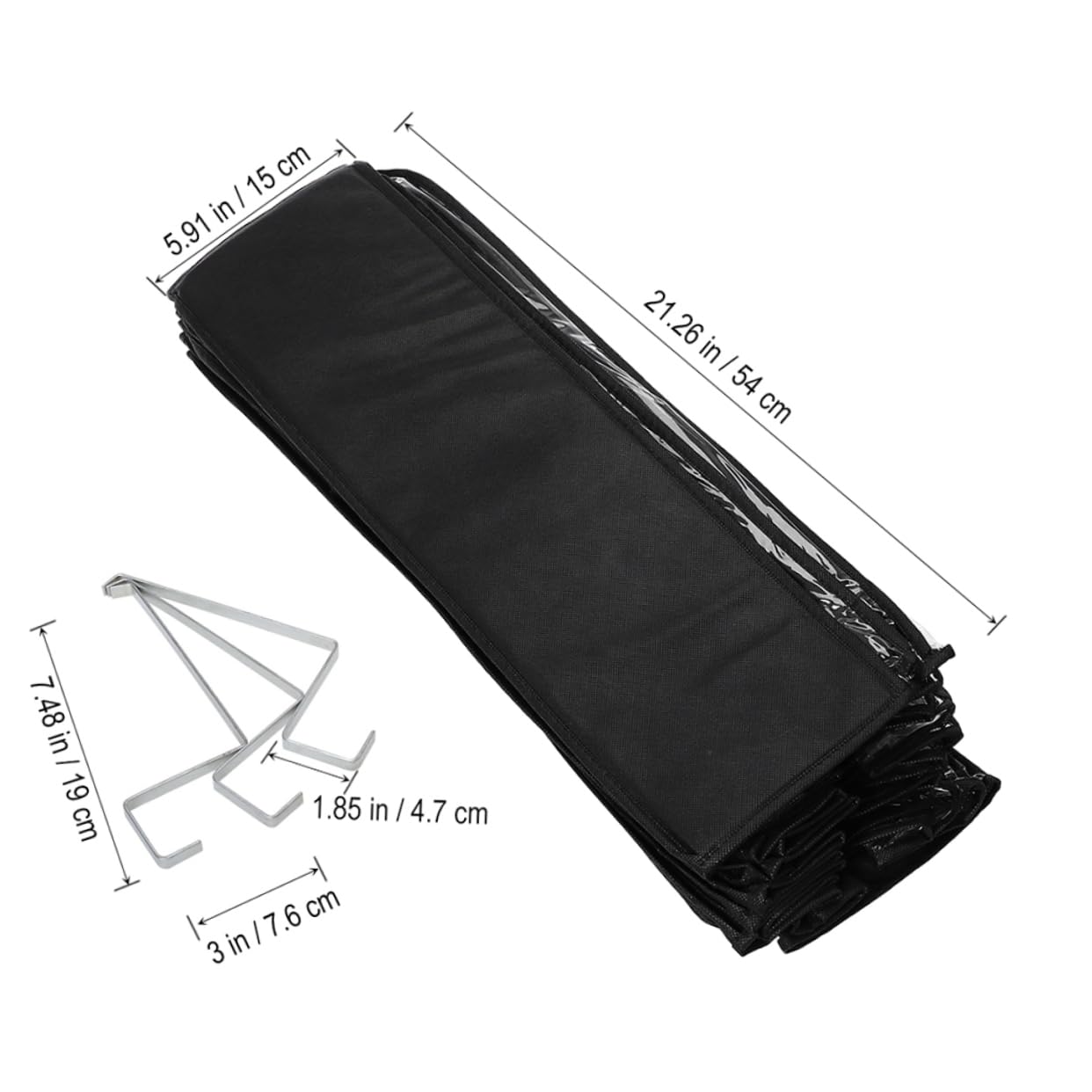 PRETYZOOM 2Pcs Over The Door Shoe Organizer with Space Saving Hanging Storage Rack for Closet Black for Shoes Slippers Belts and Scarves