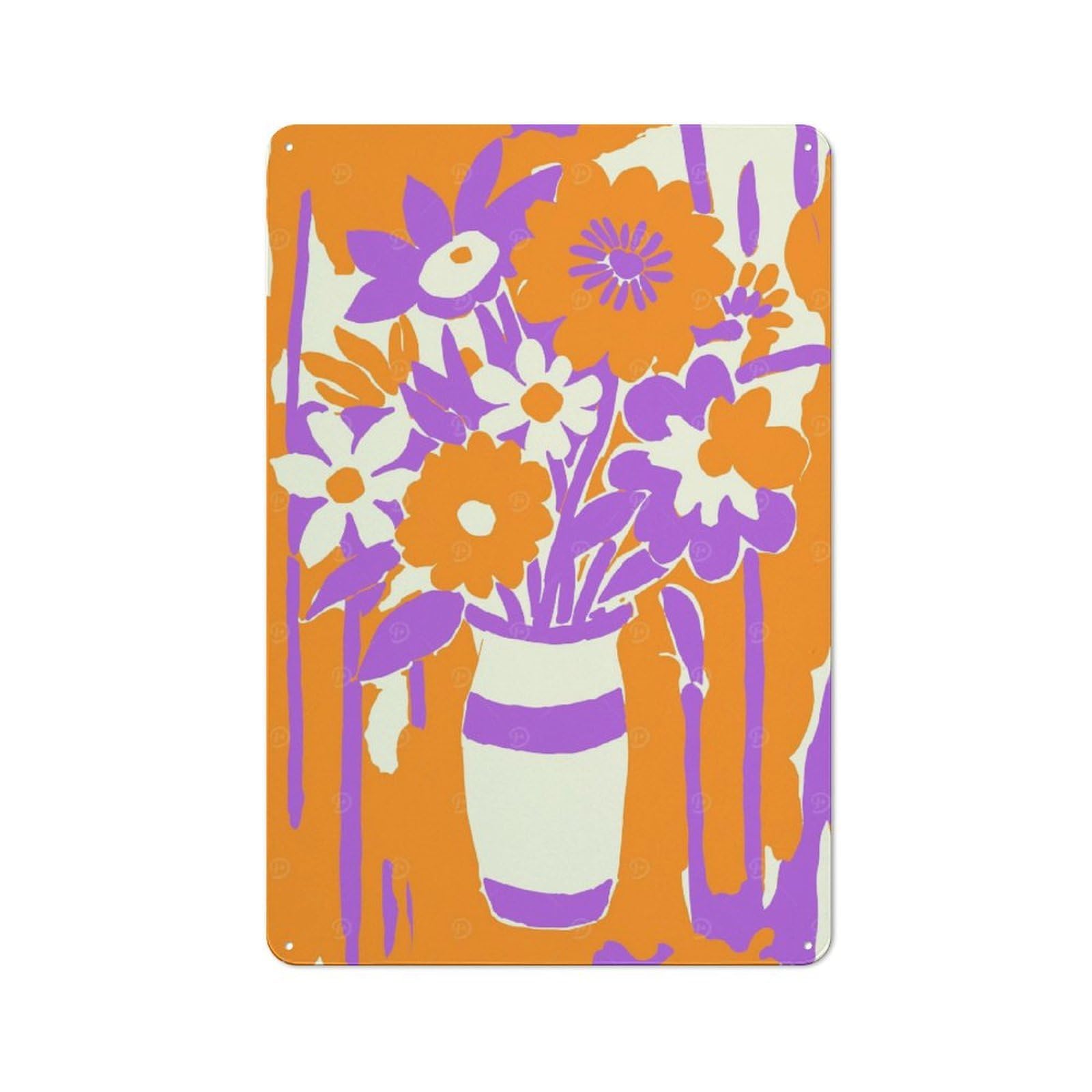 Junmoney Style-20 Arlet Bouquet Of Flowers Industrial-Style Tin Sign 30X20cm For Garage Or Workshop, For Garage, Workshop And Man Cave Decoration