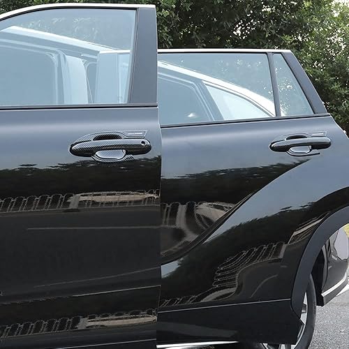 Miniatura 7 de LEXLEY 8 piezas de cubierta de manija de puerta estilo fibra de carbono, accesorios exteriores compatibles con Toyota 2020 2021 2022 2023 Highlander